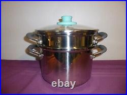 Kitchen Charm Royal Prestige T304 Surgical Stainless 4 Qt Stockpot with Steamer