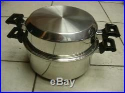 Kitchen Craft 5 Qt Stock Pot & Dome LID 5 Ply Multicore T304 Stainless Steel Euc