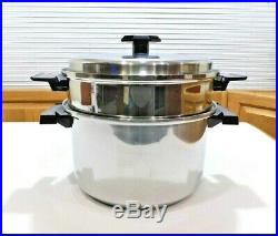 Kitchen Craft 8 Qt Stock Pot & Steamer 5ply Multicore Stainless Steel West Bend