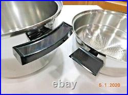 Kitchen Craft 8 Qt Stock Pot & Steamer 5ply Multicore Stainless Steel West Bend