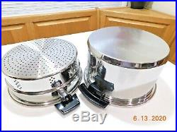Kitchen Craft 8 Qt Stock Pot & Steamer 5ply T304 Stainless Steel West Bend
