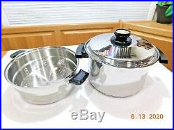 Kitchen Craft 8 Qt Stock Pot & Steamer 5ply T304 Stainless Steel West Bend