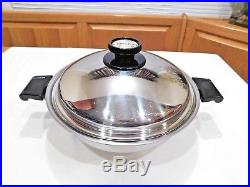 Kitchen Craft Americraft 5QT 12 Wok 7 Ply Surgical Stainless Waterless USA