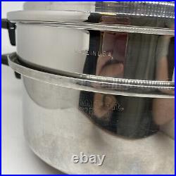 Kitchen Craft West Bend 6 Qt Waterless Stockpot Pan & Steamer with Lid