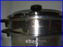 Kitchen Craft West Bend 6 Quart Stockpot With Steamer Stainless Waterless NICE