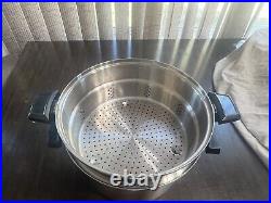 Kitchen Craft by West Bend USA 8 Qt Stainless STOCK POT withSteamer Waterless