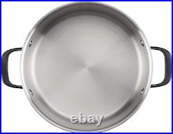 Kitchenaid 5-Ply Clad Polished Stainless Steel Stock Pot/Stockpot with Lid, 8 Qu