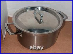 LE CREUSET 6 L-6 1/3 Qt. Stock Pot withLid Tri-Ply Brushed Stainless CLEAN & SHINY