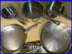 LOT Martha Stewart Everyday 9Piece Stainless Steel Pots Pans Cookware Set