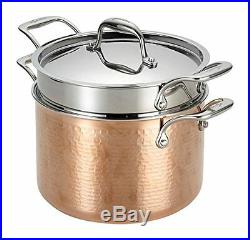 Lagostina Q5544864 Martellata Tri-ply Hammered Stainless Steel Copper Dishwas