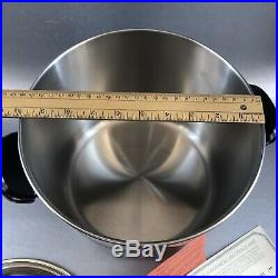 Lagostina Thermoplan 18/10 Stainless Steel 10 Stock Pot Irradial Italy Cookware