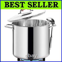 Large 24Qt Stockpot with Lid Healthy Cookware