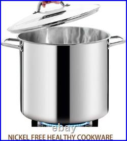 Large 24Qt Stockpot with Lid Healthy Cookware