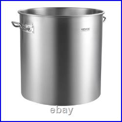 Large 84 Quart Stainless Steel Stockpot with Basket & Lid Heavy Duty Cookware