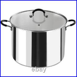 Large Stainless Steel Stockpot with Stay-Cool Handles