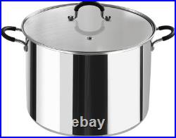 Large Stainless Steel Stockpot with Stay-Cool Handles