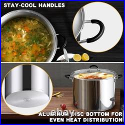 Large Stainless Steel Stockpot with Stay-Cool Handles
