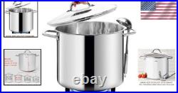 Large Stockpot 20QT with Lid Nickel Free Stainless Steel