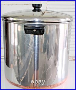 Large Vintage Revere Ware 20 QT Quart Stock Pot w LID ROME, NY 1982