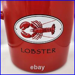Le Creuset 12 Qt Stockpot Cherry Red Enamelware Soup Lobster Large Pot