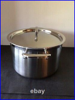 Le Creuset 3-ply Stainless Steel 7 1/2 Quart 9 1/2 Stock Soup Pot LID #8053