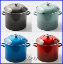 Le Creuset Enameled-Steel Stock Pot with Stainless-Steel Knob 16-Qt / FULL COLOR