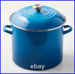 Le Creuset Enameled-Steel Stock Pot with Stainless-Steel Knob 16-Qt / FULL COLOR
