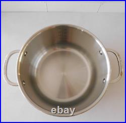 Le Creuset Tri-Ply Stainless Steel Stockpot with Lid, 7 Quart New
