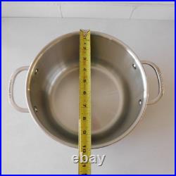Le Creuset Tri-Ply Stainless Steel Stockpot with Lid, 7 Quart New