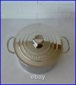 Le Creuset Tri-Ply Stainless Steel Stockpot with Lid, 7 Quart New