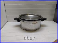 Lifetime Stockpot 6 Qt West Bend Solar Cap T304 Stainless Dutch Oven Steamer Lid