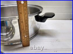 Lifetime Stockpot 6 Qt West Bend Solar Cap T304 Stainless Dutch Oven Steamer Lid