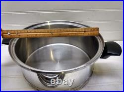 Lifetime Stockpot 6 Qt West Bend Solar Cap T304 Stainless Dutch Oven Steamer Lid