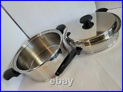 Lifetime T304 Stainless Steel 6 Qt Stock Pot & 11 Skillet Frying Pan With Lid USA