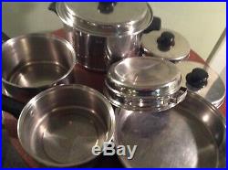 Lifetime stainless steel pieces stock pot and sauce pans