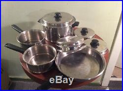 Lifetime stainless steel pieces stock pot and sauce pans