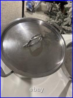 Lot 5 Pcs ALL CLAD made In USA Anodized Stainless Steel soup Pot Fry Pan Lids A+