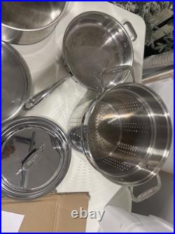Lot 5 Pcs ALL CLAD made In USA Anodized Stainless Steel soup Pot Fry Pan Lids A+
