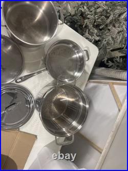 Lot 5 Pcs ALL CLAD made In USA Anodized Stainless Steel soup Pot Fry Pan Lids A+