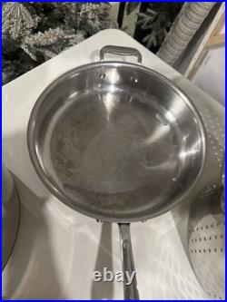 Lot 5 Pcs ALL CLAD made In USA Anodized Stainless Steel soup Pot Fry Pan Lids A+