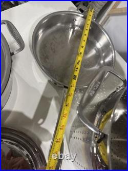 Lot 5 Pcs ALL CLAD made In USA Anodized Stainless Steel soup Pot Fry Pan Lids A+