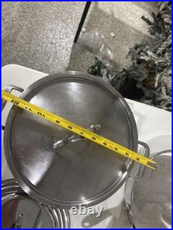 Lot 5 Pcs ALL CLAD made In USA Anodized Stainless Steel soup Pot Fry Pan Lids A+