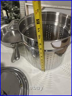 Lot 5 Pcs ALL CLAD made In USA Anodized Stainless Steel soup Pot Fry Pan Lids A+