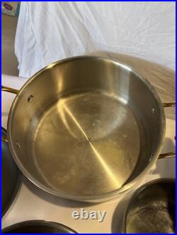 Lot Of 6 Fleischer & Wolf Professional Stainless Steel Pot & Pan Set WithLids