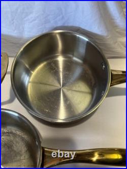 Lot Of 6 Fleischer & Wolf Professional Stainless Steel Pot & Pan Set WithLids