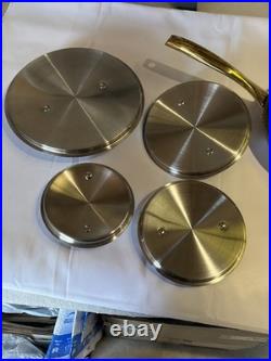 Lot Of 6 Fleischer & Wolf Professional Stainless Steel Pot & Pan Set WithLids