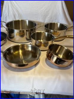 Lot Of 6 Fleischer & Wolf Professional Stainless Steel Pot & Pan Set WithLids