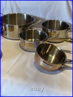 Lot Of 6 Fleischer & Wolf Professional Stainless Steel Pot & Pan Set WithLids