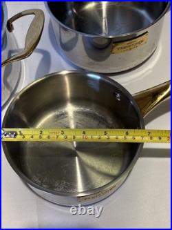 Lot Of 6 Fleischer & Wolf Professional Stainless Steel Pot & Pan Set WithLids