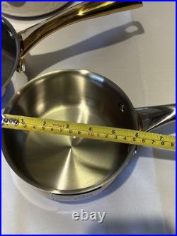 Lot Of 6 Fleischer & Wolf Professional Stainless Steel Pot & Pan Set WithLids